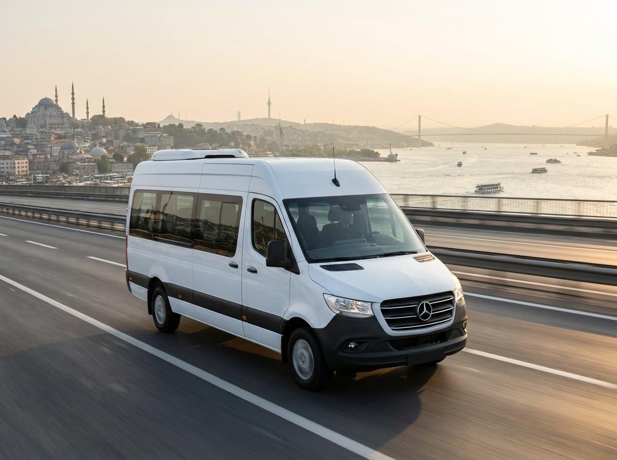Adeda Turizm personel servisi — İstanbul Boğazı'nda seyir hâlindeki servis aracımız